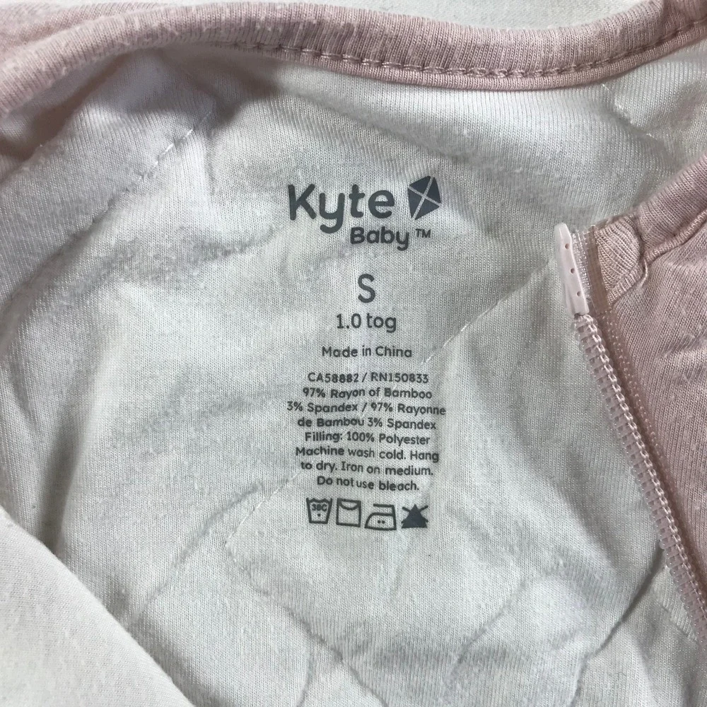 Kyte Baby Sleep Bag 1.0 TOG Bamboo Rayon Wearable Blanket Dusty Rose Pink Small